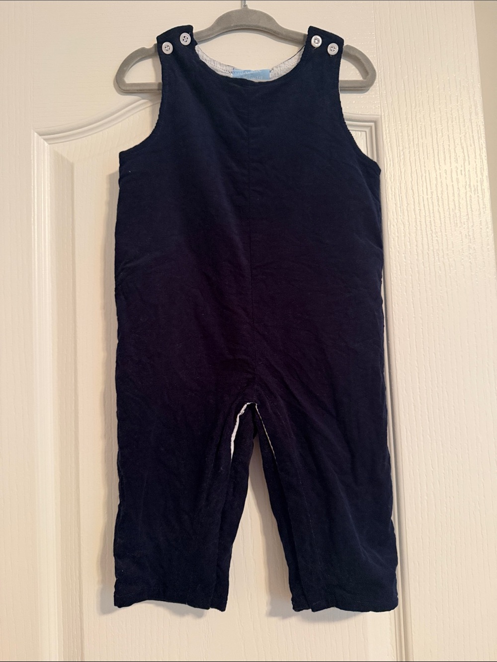 Navy Corduroy Kids Overalls